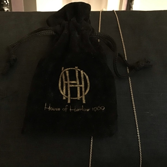 House of Harlow Gold Necklace with Black Pendant - Picture 3 of 3